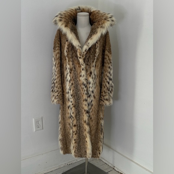 Vintage Jackets & Blazers - Vintage Genuine Spotted Fur Pierre Cardin Long Coat